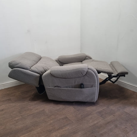 Atlas Fabric Rise Recliner Chair head and lumbar support and wireless charging