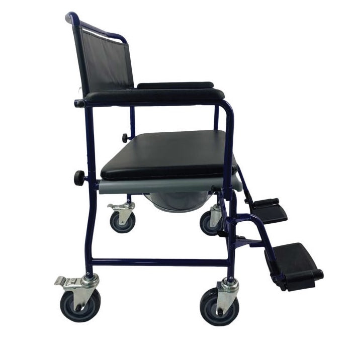 Heavy Duty Bariatric Mobile Wheeled Commode Chair - Takes up to 35 stone