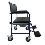 Heavy Duty Bariatric Mobile Wheeled Commode Chair - Takes up to 35 stone