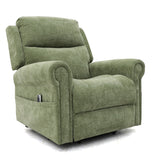 Heavy Duty Fabric Bariatric Rise and Recliner Chair - up to 35 Stone Extra Wide Seat-Green-24" Seat