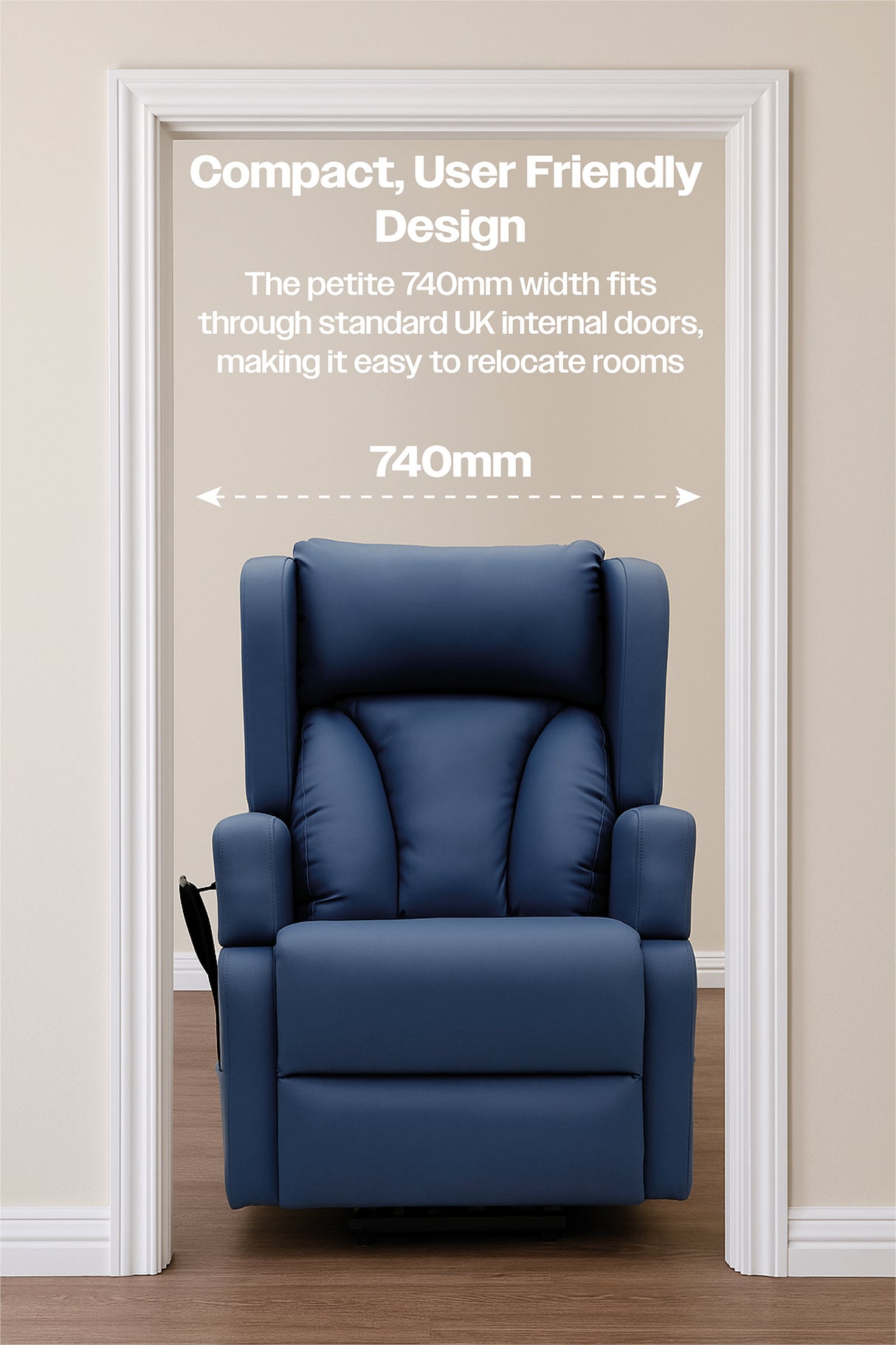 Barrowfield riser recliner chair, wipe clean, removeable arms, easy to move