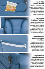 Barrowfield riser recliner chair, wipe clean, removeable arms, easy to move