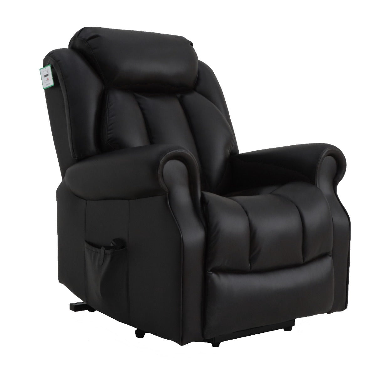 Hainworth Dual Motor Rise and Recliner Chair with Heat and Massage-Black