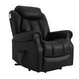 Hainworth Dual Motor Rise and Recliner Chair with Heat and Massage-Black