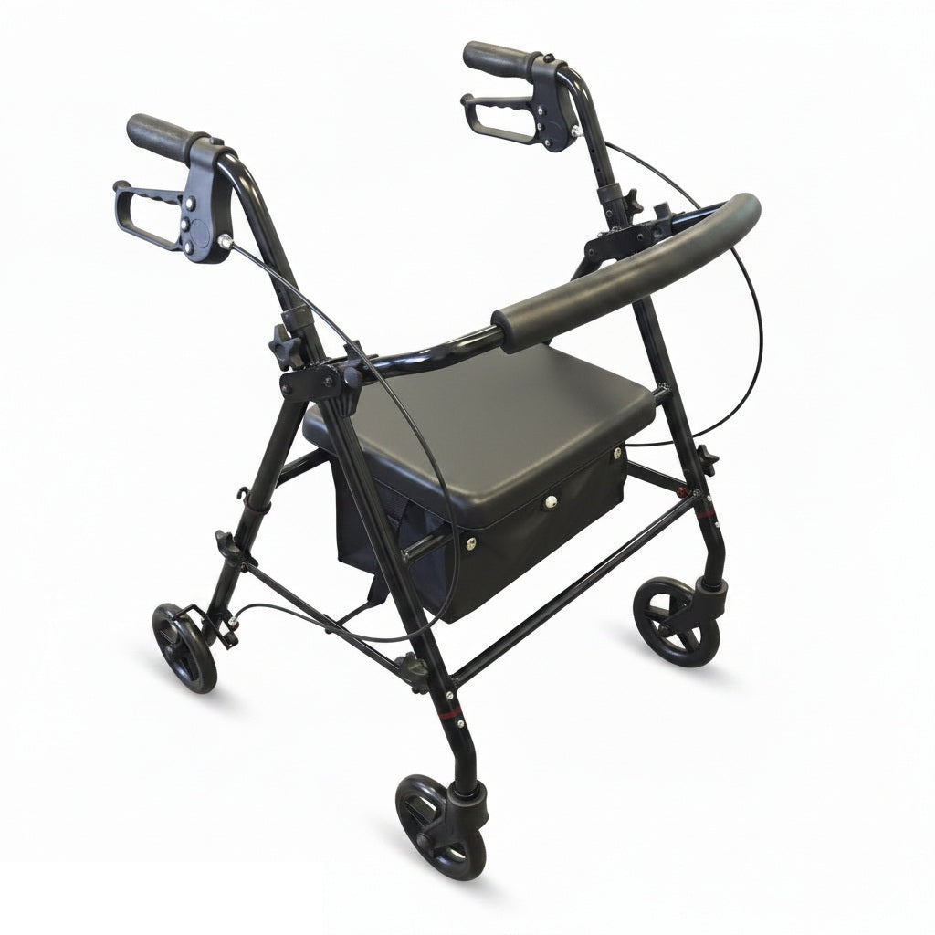 Lightweight rollator walker 4 wheel walking mobility frame 5 Colours - 6kg