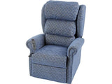 Primacare Dual Motor Waterfall Back Blue Fabric Demo