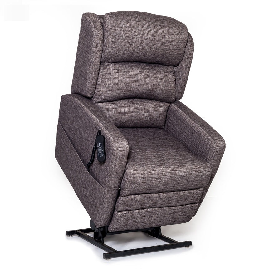 Bracken dual motor riser recliner chair - Made in the UK waterfall charcoal