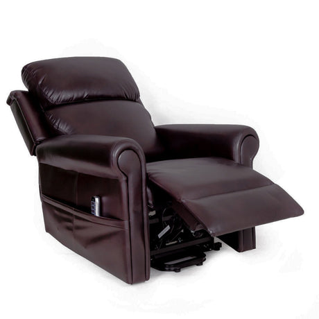 Highfield 4 motor leather riser recliner chair - Powered Head and Lumbar - NEW