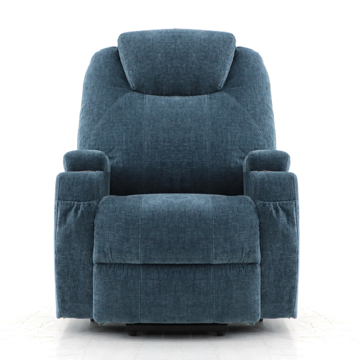 Burlington fabric dual motor riser recliner chair - Blue - Ex Demo