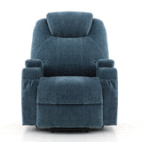 Burlington fabric dual motor riser recliner chair - Blue - Ex Demo