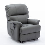 Canterbury Dual Motor Leather Riser Recliner Chair-Grey