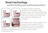 Westminster Rise Recliner Chair powered headrest and lumbar - Diagram