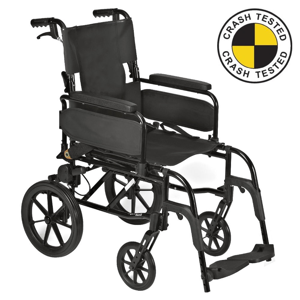 Crash tested wheelchair- Attendant controlled 18" seat width