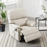 Canterbury Dual Motor Leather Riser Recliner Chair-Cream - Ex Demo