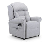 Gray recliner chair on a white background