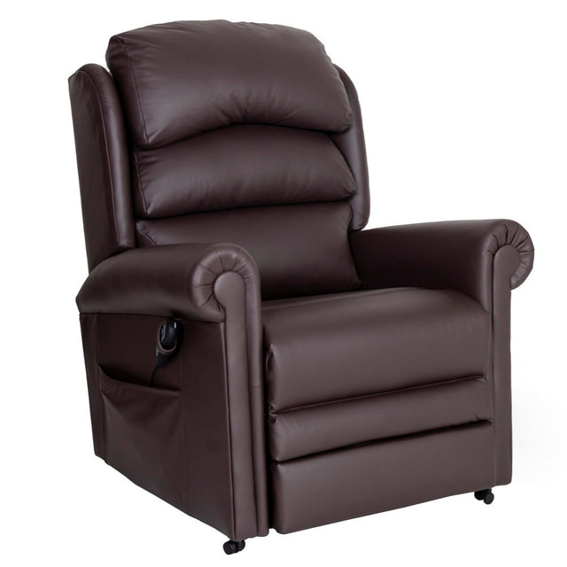 Cullingworth Waterfall Back dark chocolate brown leather demo