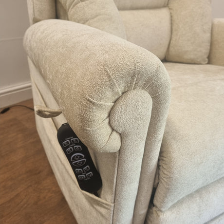 Cullingworth Lateral Backrest Cream Fabric - Ex Demo