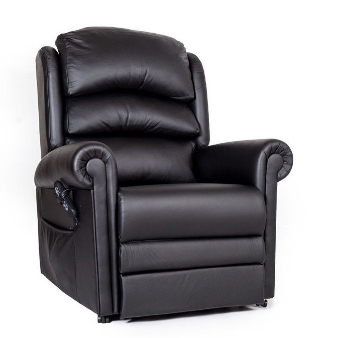 Cullingworth Waterfall Backrest Black leather - Ex Demo
