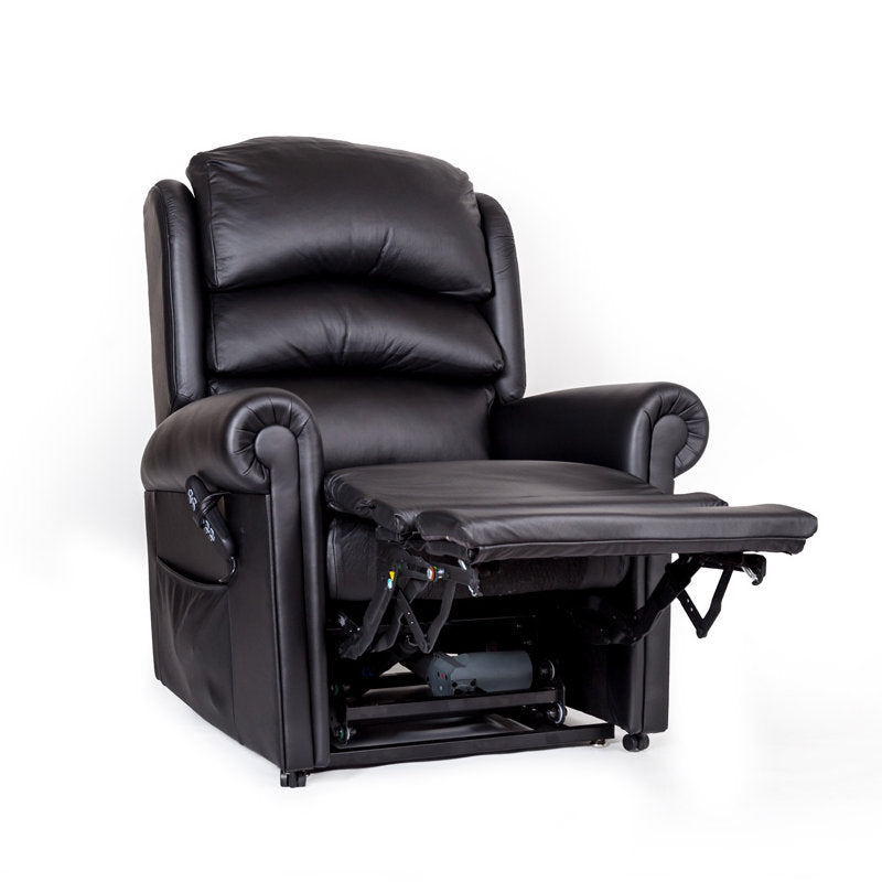 Cullingworth Waterfall Backrest Black leather - Ex Demo