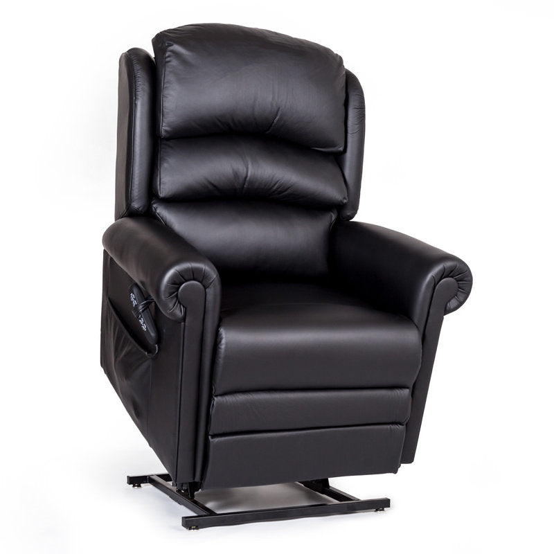 Cullingworth Waterfall Backrest Black leather - Ex Demo