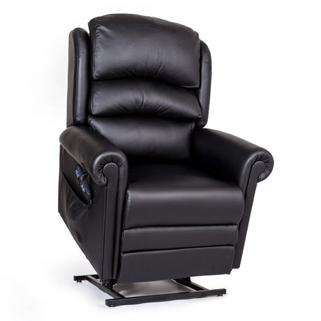 Cullingworth Waterfall Backrest Black leather - Ex Demo