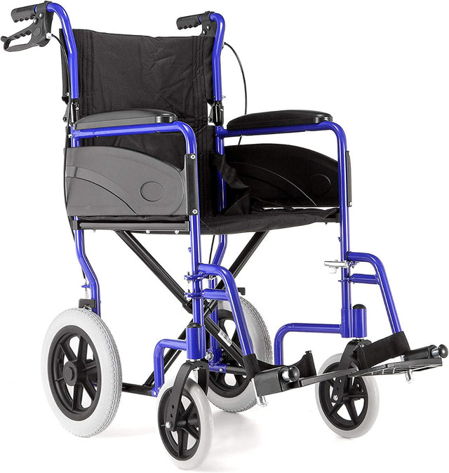 Dash Express Attendant controlled wheelchair blue