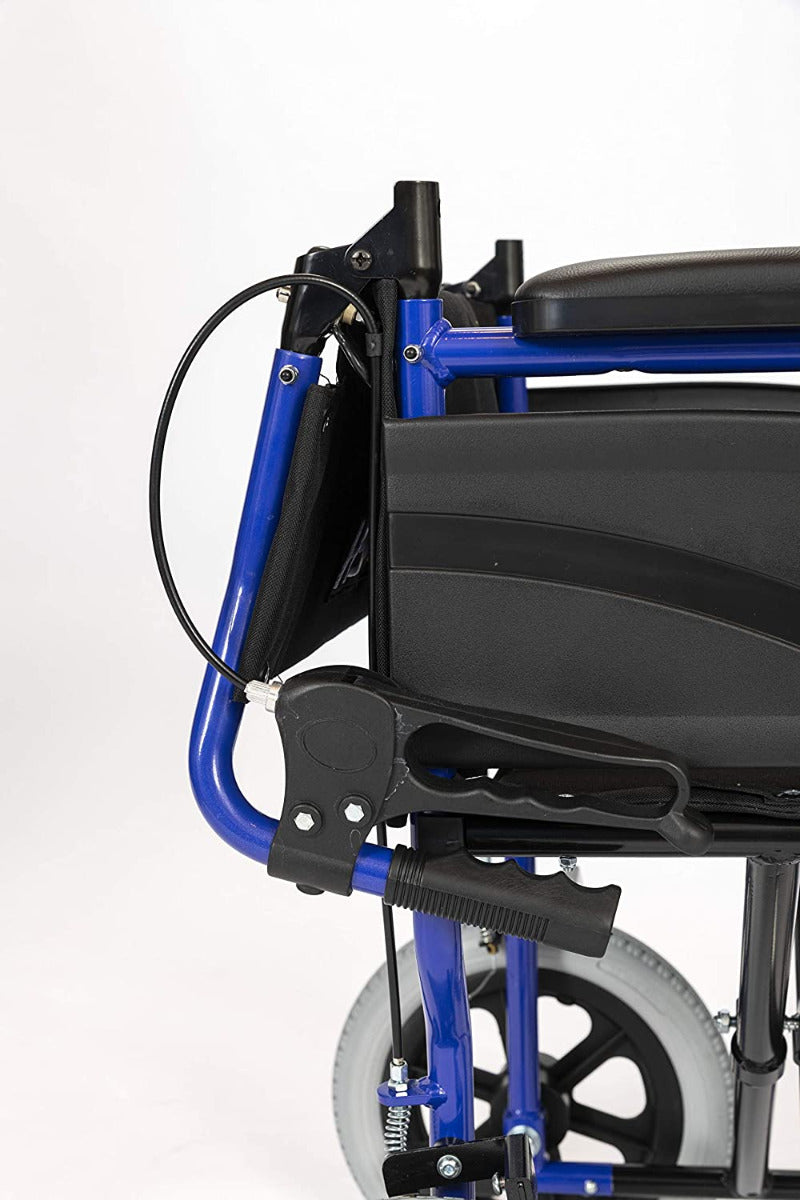 Dash Express Attendant controlled wheelchair blue