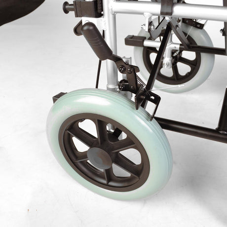 Extra wide 20" seat deluxe transit wheelchair ECTR02-20