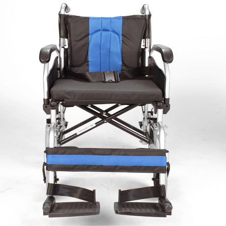 Extra wide 20" seat deluxe transit wheelchair ECTR02-20