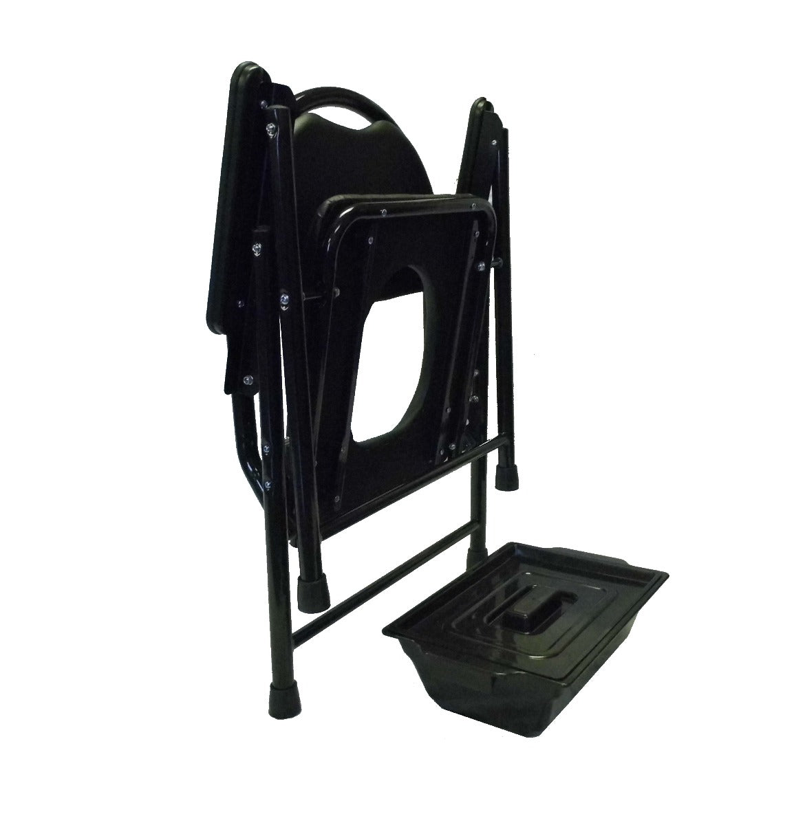 Folding Commode Chair with Padded seat and Back – ECCOM4