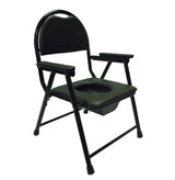 Folding Commode Chair with Padded seat and Back – ECCOM4