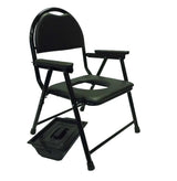 Folding Commode Chair with Padded seat and Back – ECCOM4