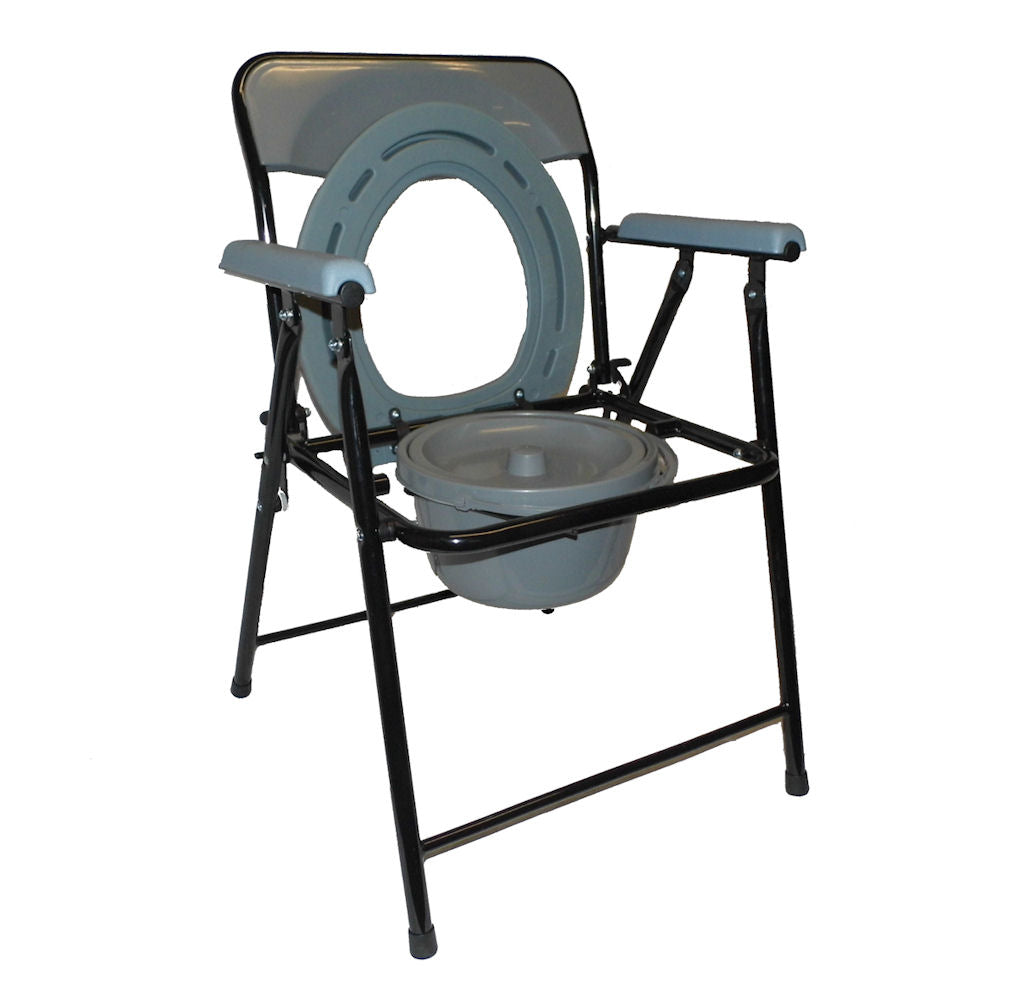 Lightweight Folding Commode Chair - Seat Up