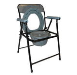 Lightweight Folding Commode Chair - Seat Up