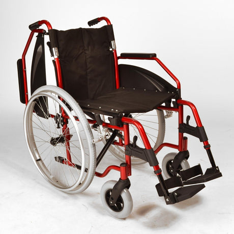 Lightweight self propel wheelchair ECSP03 in metallic red