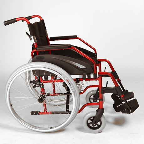 Lightweight Self Propel Wheelchair Red - Side View