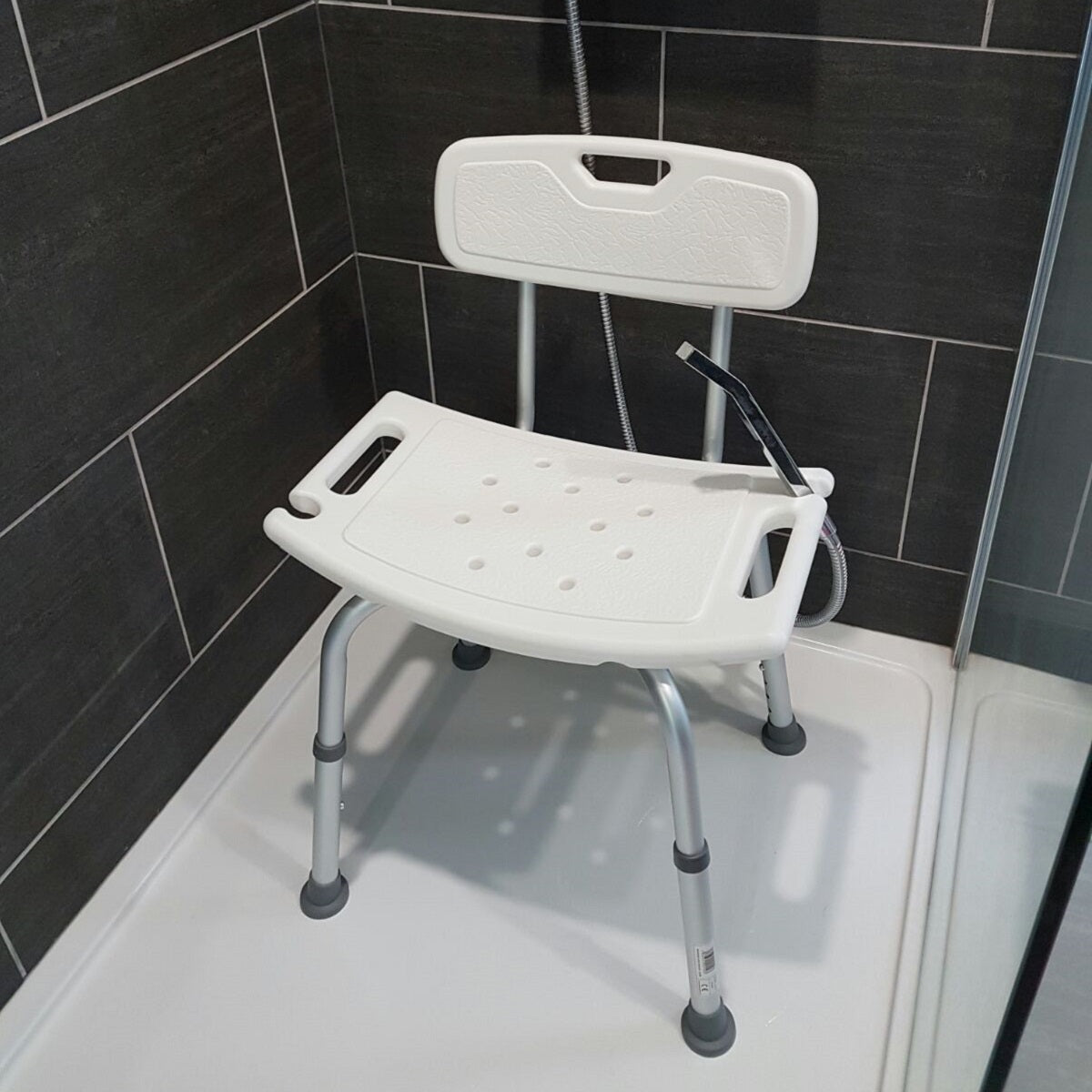 Deluxe shower / bath seat with backrest