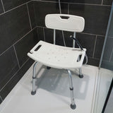 Deluxe shower / bath seat with backrest