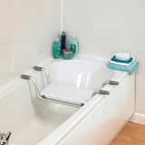 Suspended bath bench