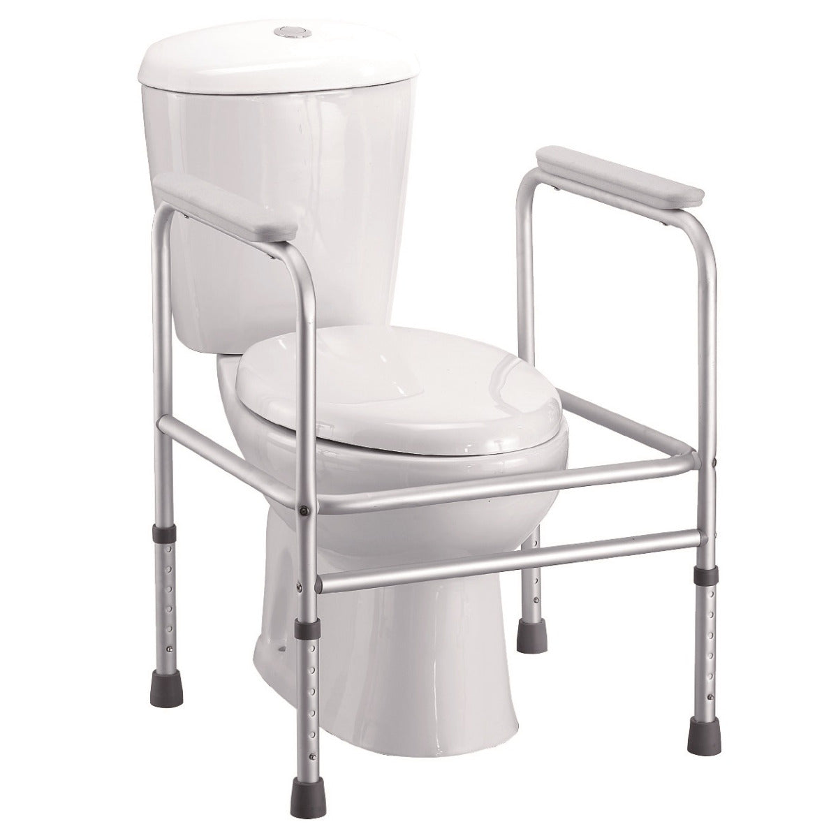 Toilet surround safety frame mobility aid armrests Height adjustable