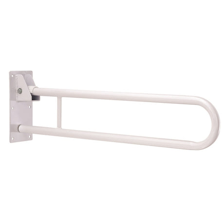Folding drop down toilet bathtroom safety rail 