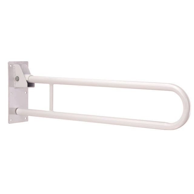 Folding drop down toilet bathtroom safety rail 