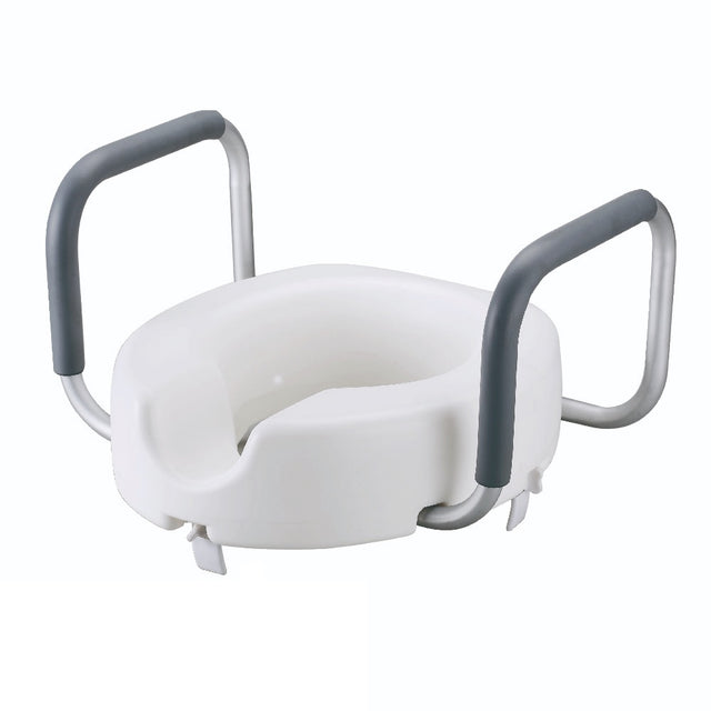 2 in 1 Raised Toilet Seat with Removable Arms 5" High