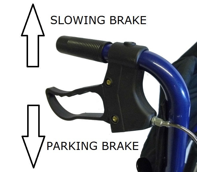 Lightweight Folding Wheelchair - Brakes