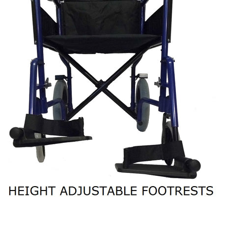 Heavy Duty Wheelchair in a Bag - Adjustable Footrests