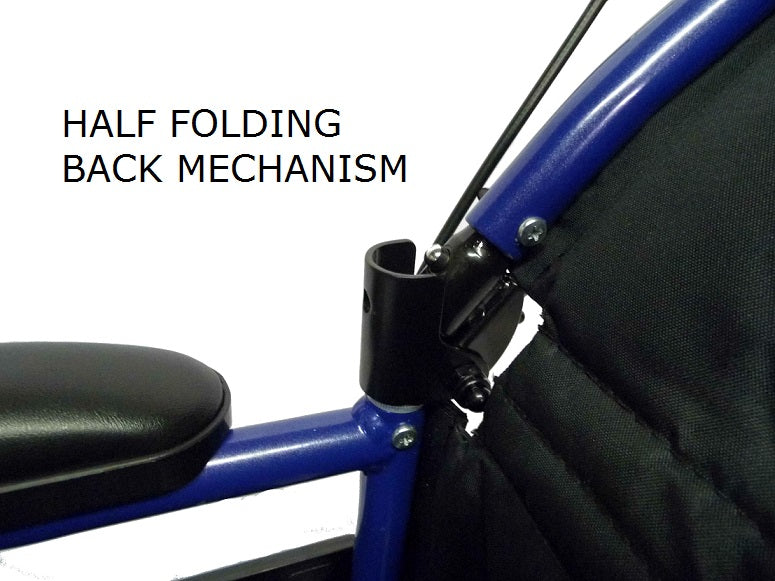 Lightweight Folding Wheelchair - Half Folding Back Mechanism