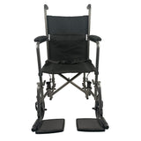 Folding Steel Transfer Chair Wheelchair with lapbelt ECTR06 - NEW