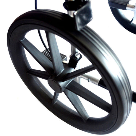 Ultra Lightweight aluminium folding transit wheelchair ECTR07 - Brake