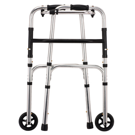 Folding walking frame with wheels / zimmer