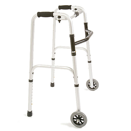 Folding walking frame with wheels / zimmer